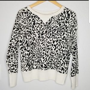 Denim & Supply Black Leopard Print Sweatshirt